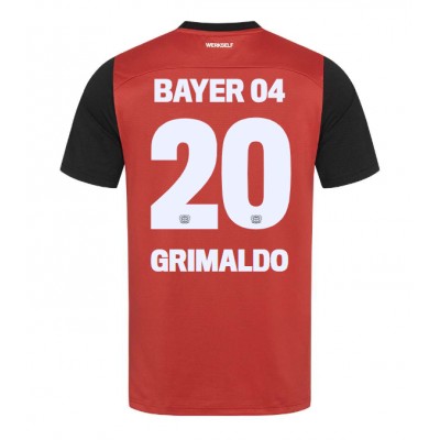 Moški Nogometni dresi Bayer Leverkusen Alejandro Grimaldo #20 Domači 2024-25 Kratek Rokav Moški Nogometni dresi Bayer Leverkusen Alejandro Grimaldo #20 Domači 2024-25 Kratek Rokav